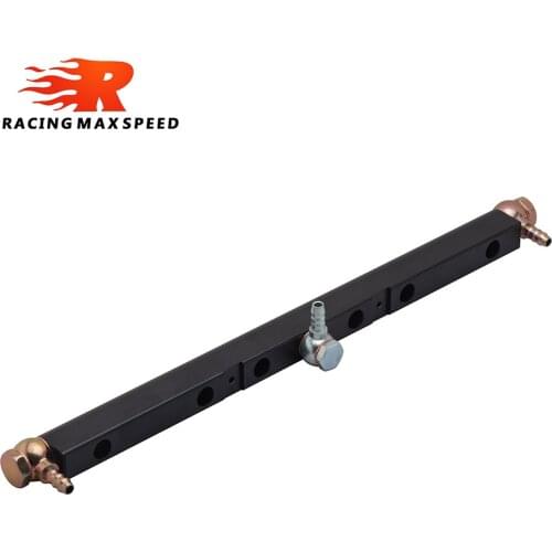 High flow Aluminum fuel rail kit for vr6 turbo compressor black FR-02-BK