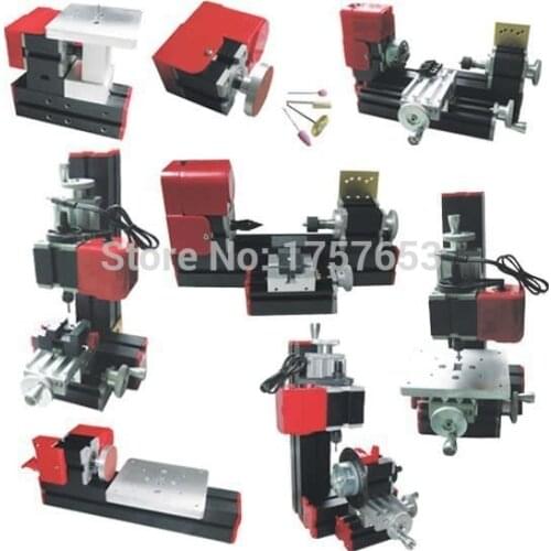 FREE SHIPPING ZHOUYU 8 in 3 Multifunctional Mini CNC Machine, Mini lathe, Saw Grinder for DIY