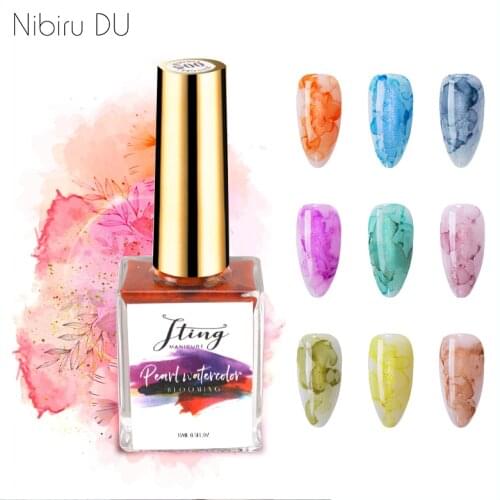 Gel Nail Polish Watercolor Blooming Pearlescent Smoke Effect Semi-permanent Varnish DIY Nail Art Designs Manicure Accessories