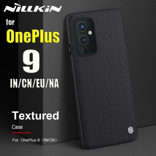 For OnePlus 9 IN/CN Case Nillkin Textured Nylon Fiber Durable Non-slip Shockproof Back Cover on One Plus 9 EU/NA Capa Funda