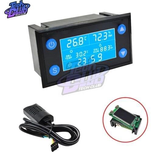 Digital Thermostat Humidity Controller Incubator Temperature Humidity Control Switch Hygrometer W1212 AC 220V With SHT20 Sensor