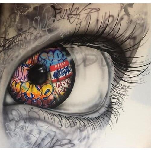Big Eye Graffiti Art Posters DIY 5D diamond painting Round Embroidery Wall Art Picture For Living Room Nordic Cuadros Home Decor