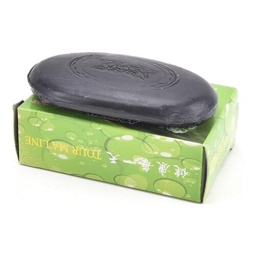 Black Bamboo Charcoal Soap Face Body Clear Anti Bacterial Tourmaline Soap