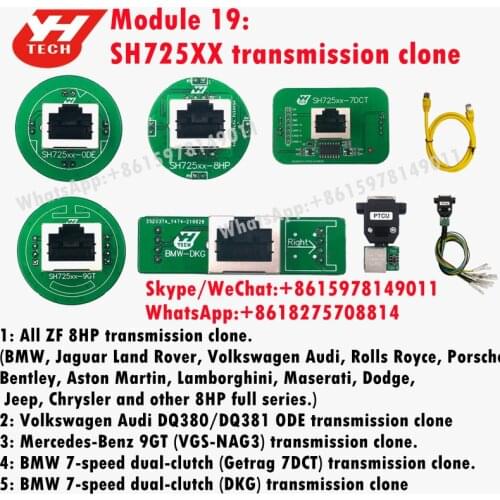 Yanhua mini ACDP module 19 SH725XX transmission/Gearbox clone for all ZF 8HP / 0DE/DKG/7DCT300/VGS_NAG3(9GTronic))