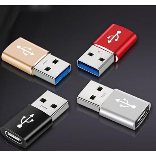 USB To Type C Converter Adapter USB 3.0 Adapter Plug Portable Mini Computer Phone Adapter Mobile Phone Converters Charging