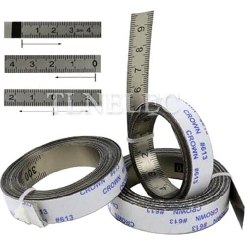 Stainless Steel Scale Ruler Sticky Scale Ruler with Rubber Flat Ruler Self-adhesive Ruler Mechanical Ruler Sticky Workbench