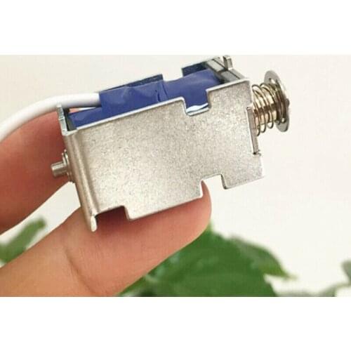 DC 6V-48V Magnetic Solenoid Push Type Direct Electromagnet Frame Micro Mini Electromagnet Hotel Door Lock Stroke 6mm 12V 24V