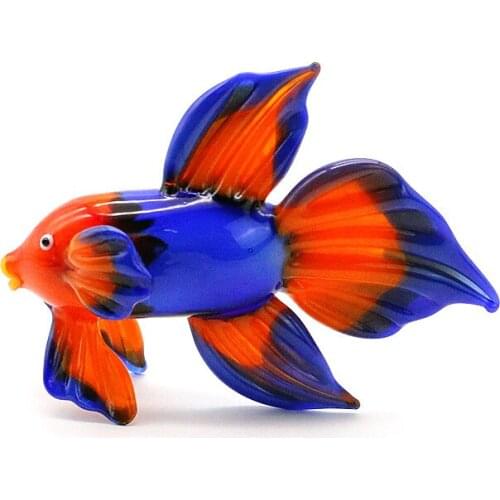 Miniature Handmade Murano Glass Tropical Fish Craft Figurine Vivid Cute Sea Animal Ornament Aquarium Home Table Decor Xmas Gifts