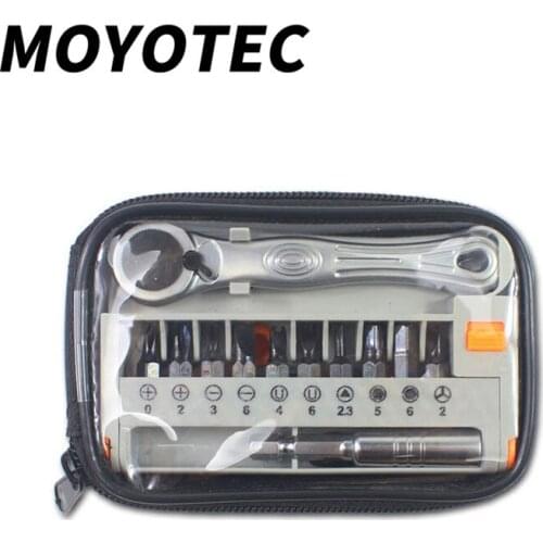 MOYOTEC 12 In 1 Mini Multi-functional Ratchet Screwdriver Portable Hand Tools Set Universal Tools Kit