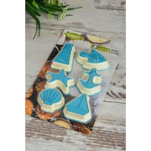 Sailor Cookie Mold Set Assorti 6 Pieces Acrylic Material Kitchen Practical Product