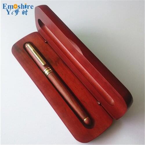 New Hot Sale Creative Natural Wood Fountain Pen with Wooden Pencil Case Suit Pennen Boligrafos for Students Birthday Gifts P058