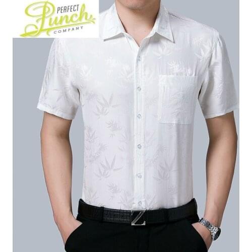 New Summer 100% 2021 Silk Dress White Short Sleeve Shirt Formal Shirts for Men High Quality Gentlemen Camisas KJ1961
