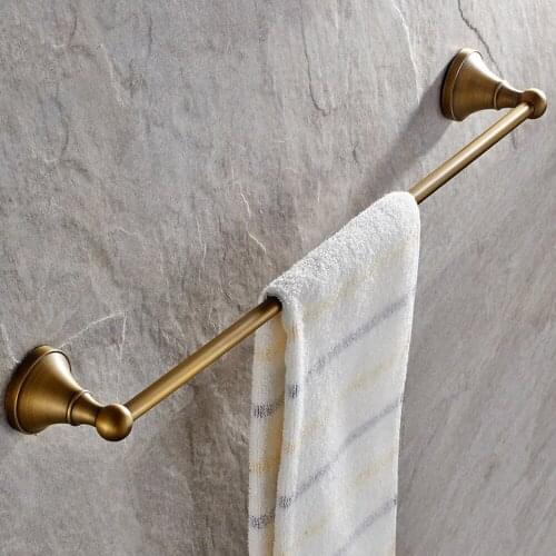 Leyden Solid Antique Brass Single Wall Mounted Towel Bar Contemporary Style Towel Holder Bathroom StorageAccessories