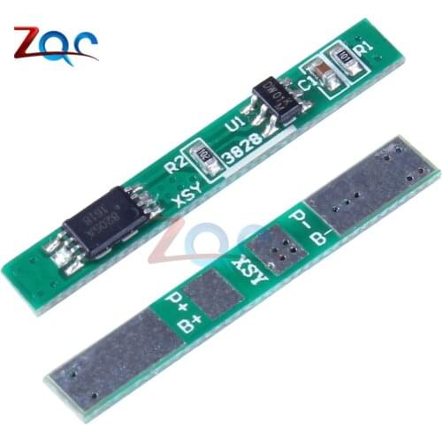 5pcs 1S 3.7V 2.5A Lithium Battery Protection Board Polymer BMS PCM PCB Over Charge Discharge Li-ion Protect Module