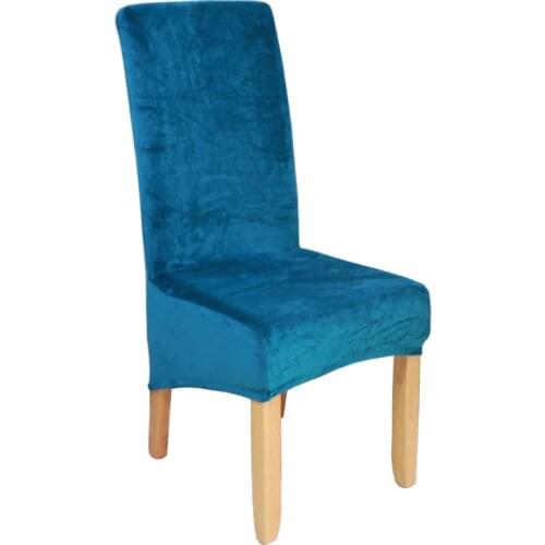 Real velvet fox fabric XL Size Chair Cover Big size long back Europe style seat Chair Covers for Restaurant Hotel Party Banquet