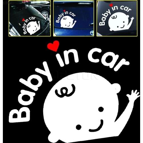 Sikeo 5pcs/Lot Hot Sell Car styling 3D Cartoon Stickers Baby In Car Warming Car-Sticker Baby on Board Car Accessories Newest