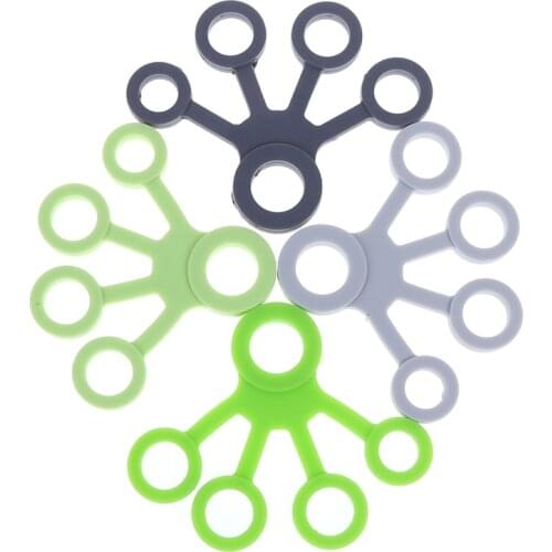 4 colors Silicone Finger Gripper Strength Trainer Resistance Band Hand Grip Wrist Yoga Stretcher Finger Expander Exercise