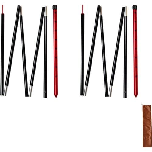 Foldable Tent Support Pole Mult Sections Aluminum Alloy Camping Tent Poles for Canopy Porch Awning Sun Shade Support