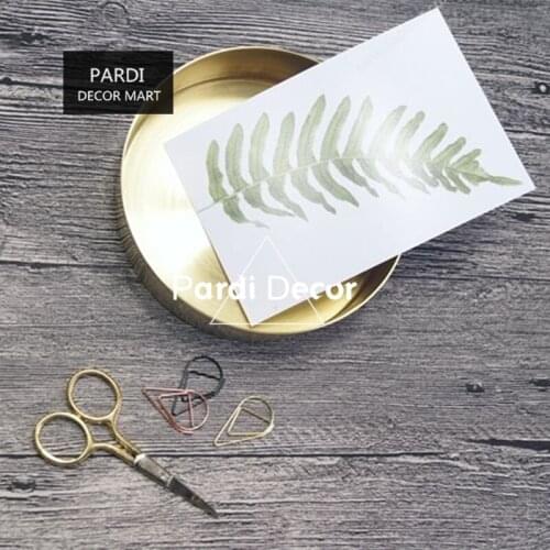 Round shape Stainless brass Gold color storage plate candy fruit plate food decorations wedding gift 1pc/lot