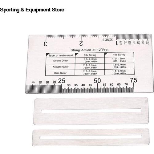 1Set Guitar Measuring Tools Guitar String Height Gauge + Fret Polishing Protector Guard Guitarra Part Accessories