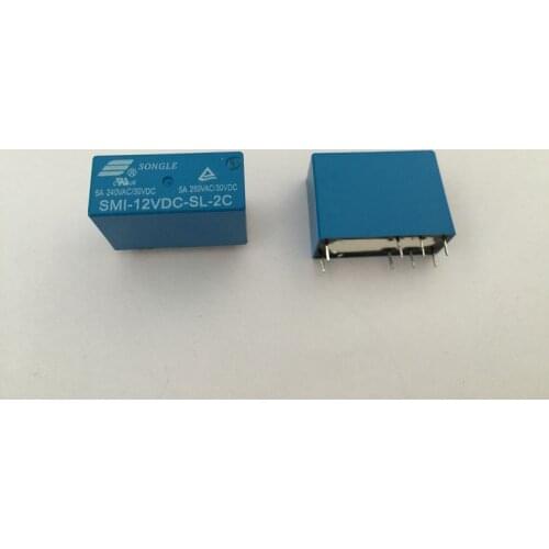 1PCS SMI-12VDC-SL-2C DC 12V 5A 250V 8PIN Power Relay