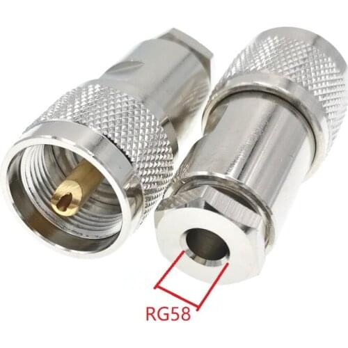 10PCS UHF Male PL259 Plug Clamp For RG58 RG5 RG8 Coaxial Cable
