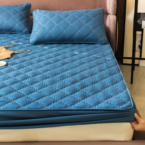 100% Cotton Folding Mattress Cover Protector Washable 1pc Fitted Sheet Bedsheet Bedspread without Pillowcase