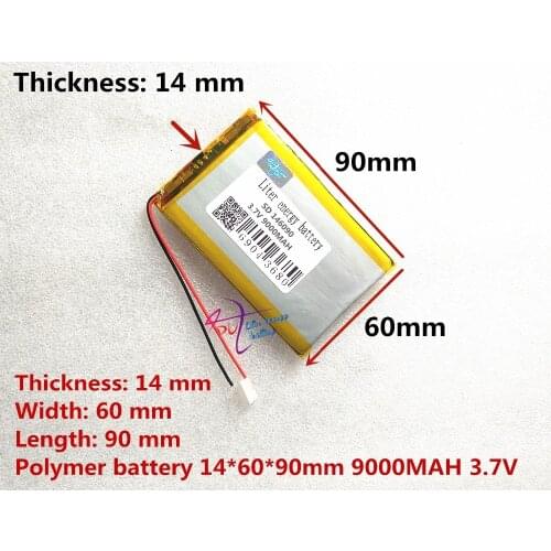 3.7V 9000mAH SD 146090 (polymer lithium ion battery ) Li-ion battery for POWER BANK,tablet pc,mp4 MP5 cell phone,speaker