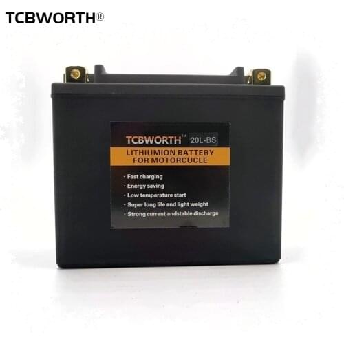 20L-BS 19BL-BS Motorcycle Battery LiFePO4 Motorbike 12V 20Ah CCA 560A 620A Lithium iron Battery with BMS Voltage protection