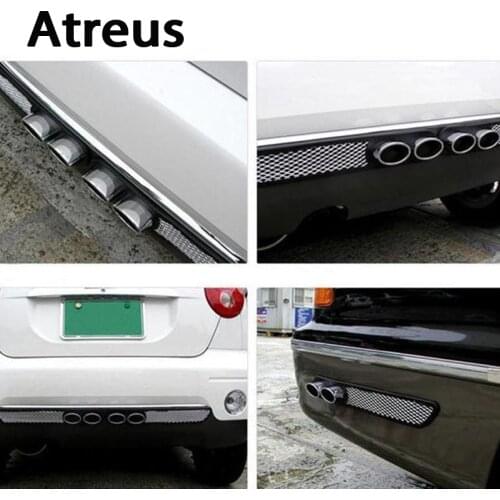 Atreus 2X 3D Automobiles Carbon Exhaust Car Sticker For Lada Jeep Renegade Alfa Romeo VW Passat B5 Tiguan Suzuki SX4 Accessories
