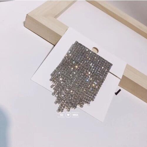 Free Shipping Brooches for Women Luxury Gold Silver Color Tassel Crystal Brooch Pin Badge Wedding Jewelry Accessories Gift