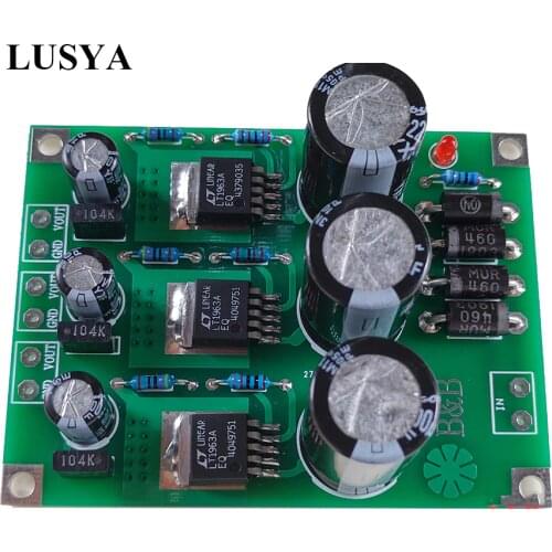 Lusya LT1963A 3 ways independent linear regulated power supply with high speed and low noise for Amanero XMOS DAC T1297