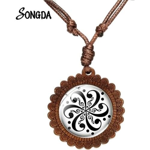Buddhism Mandala Pendant Art Pattern Necklace Handmade Round Glass Dome Choker Necklaces Women Mandala Jewelry Spiritual