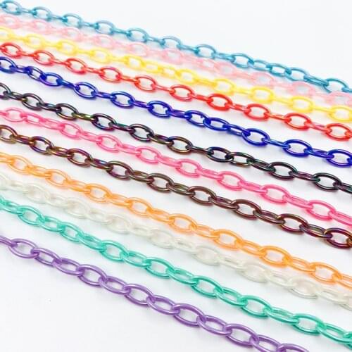 50cm*10pieces diy ab painting Acrylic Link Chain.Lobster Clasp Key chains.For woman Necklace jewelry Making accessories 2021 new