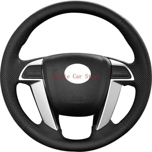 DIY Sew Steering Wheel Cover For Honda Accord 2008-12 Odyssey 2011-2017 Pilot 2009-2015 Interior Accessories Leather