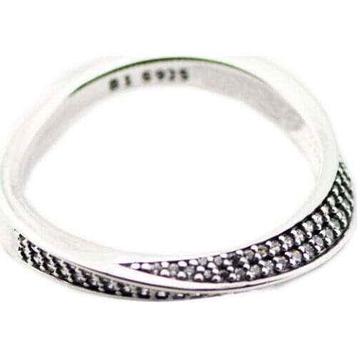 Elegant Waves Ring 925 Sterling Silver Jewelry Rings For Woman DIY Jewelry Making engagement ring