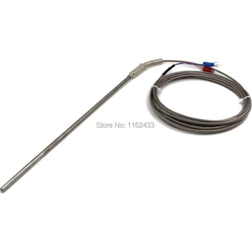 FTARP08 PT100 type 3m metal braided cable 200mm flexible probe head RTD temperature sensor