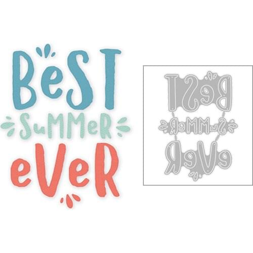 2020 Hot New Capital English Letter Word BEST SUMMER EVER Metal Cutting Dies Foil and Scrapbooking For Card Making Cut no stamps