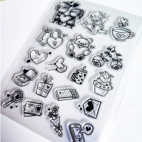 Hot selling Bear icon transparent clear stamp / silicone seal roller stamp DIY scrapbook album / card production