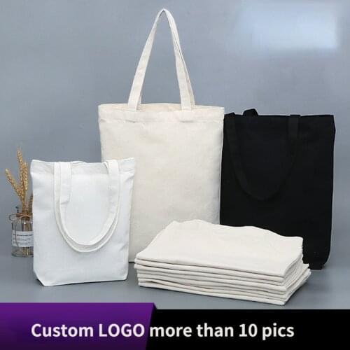 Fold Up Shopping Bag Fashion Tote Bag Custom Shopping Bags Large Capacity Book Eco Shoulder Bags Canvas Reusable Grocery Bag
