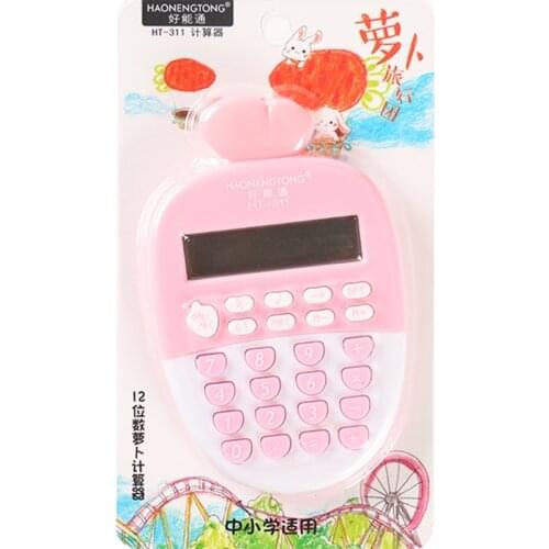 Basic Standard Calculators Mini Digital Desktop Calculator 12-Digit LED Display 1 x AAA Battery Powered Smart Calculator