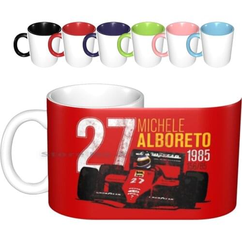 Alboreto 1985 Tribute Ceramic Mugs Coffee Cups Milk Tea Mug Alboreto Alboreto 1985 156 85 Motorsport Art Car Art Automobile Art