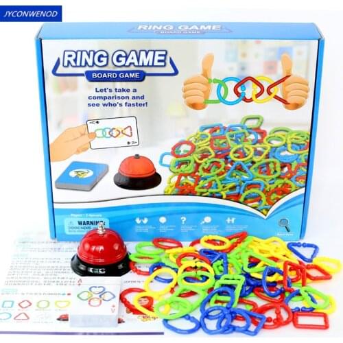 Ring game Color shapes cognition Parent-Child Interactive Party Game Brain Teaser board game Develop brain educational toys