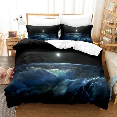Cloud Bedding Set Single Twin Full Queen King Size Sky Cloud Scenery Bed Set Childrens Kid Bedroom Duvetcover Sets 010