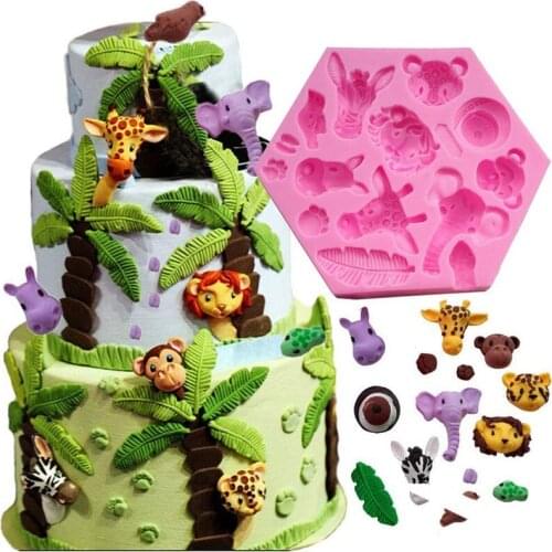 Kitchen DIY Soft Candy Mold Creative Elephant Giraffe Silicone Moulds Cake Cute Animal Model Art Decoration