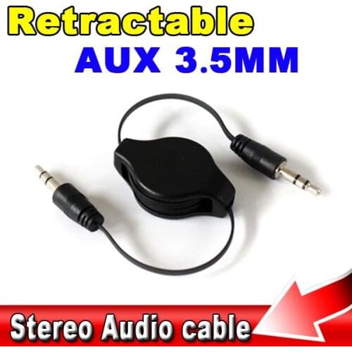 HOT 3.5mm to 3.5 Jack Stereo Car Audio Flexible Extension Cable Male Retractable Aux Music Line for iphone 6 plus for LG g2 G3