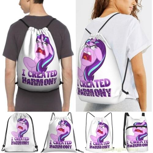 Starlight Glimmer - Harmony! Men Outdoor Travel Gym Bag Waterproof Drawstring Backpack Women Fitness Swimming Bag