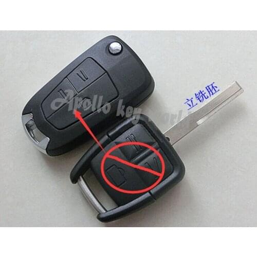 Modified Flip Folding Remote Key Shell Case For Opel Omega Vectra 3 Button HU43 Blade Fob Key Cover 2PCS/lot