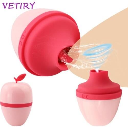 Powerful Clit Sucker Vibrator Tongue Vibrating Nipple Sucking Blowjob Clitoris Stimulator Erotic Sex Toys for Women Masturbator