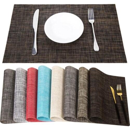 Washable PVC Table Linings Placemat Resilience Insulation Table Mat Protector Non-slip Bowl American Game Pad Stand